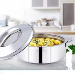 StainlessSteel Casserole, 2500 ml Double Walled Cook and Serve Casserole Thermoware Casserole-11