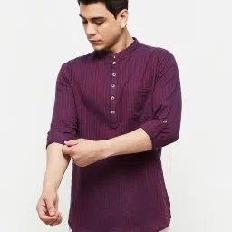 Men Striped Pure Cotton Straight Kurta-image-37