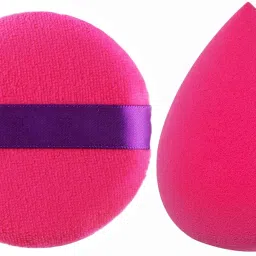 Powder Puff and Beauty Blender Sponge Set, Beauty Blender for Foundation, Cream-image-62