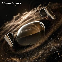 zebronics Monk + (Zeb-Pods 412), Upto 25H Backup, ANC & ENC, BT v5.4, Gaming Mode, Touch Bluetooth without Mic Headset image 2