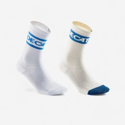 High socks Decathlon Héritage logo 2-Pair Pack - White/Beige-image-44