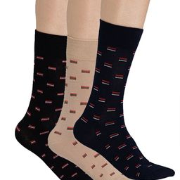 Bodycare Men Pack Of 3 Striped Cotton Calf-Length Socks-28