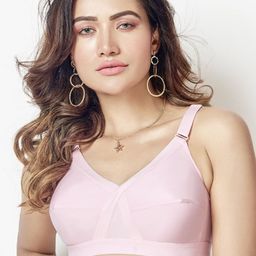Floret Beige & Pink Pack of 2 Non Padded Non Wired All Day Comfort Bra image 5