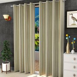 presto Beige Poly Cotton Window Curtain-picture-3
