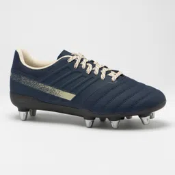 Men's Screw-In Stud Soft Pitch Rugby Boots Impact R500 SG8 - Navy Blue/Beige-image-49