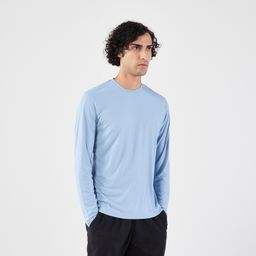 Men's Running Long-Sleeved T-Shirt Anti-UV - KIPRUN Dry 500 UV Light Blue-18