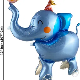 rozi decoration Printed Elephant Foil Balloon with Wheel for Kids’ Birthday Party Balloon image 2