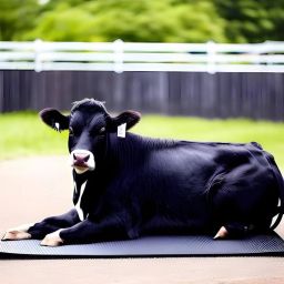 A36Black Cow Mat For all animals, BPA Free, Easy Clean And Waterproof Size 8*5 | Cow, Hamster Pet Mat-image-87