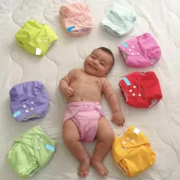 smilykid Pack Of 2 Reusable Cloth Diapers Washable, Adjustable Size with Insert Pads image 5