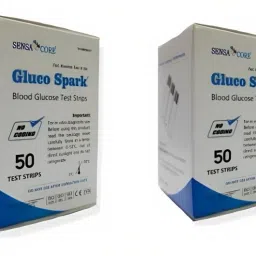 gluco spark 100 STRIPS WITH 100 Lancet | 100 Glucometer Strips image 3