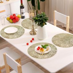 dakshya industries Round Pack of 6 Table Placemat-picture-0