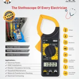 hty Meco DTT266 1000 AC Data Hold Audible Continuity Manual Ranging Clamp meter Digital Multimeter image 3