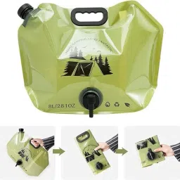 Plastic 8 Liter Folding Water Storage Bag Water Container Tank Traveling Carrier Bag C Storage Basket-27