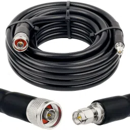 Netboon HLF 400 Low Loss Coax Cable assembled with N Male to SMA Male Connector – 10 Mtr Antenna Amplifier-image-99