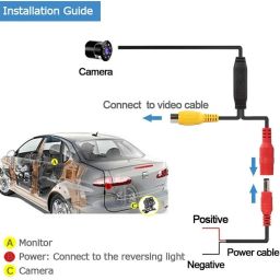 auto addict 8 LED Night Vision Car Reverse Parking Camera Reverse Assist Camera System image 4