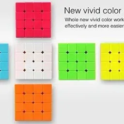 hinik Combo Set of 5X5x5X5x5 and Pyramid Triangle High Speed Sticker less Cube image 3