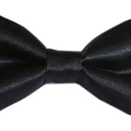 Single Layer Bow Tie For Men and Boys Solid Black Color Reflex Bow-image-43