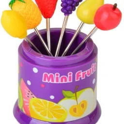 Fruit Forks 6 pcs Creative Lovely Stainless Steel Dazzle Fruit Fork for Kitchen Stainless Steel Fruit Fork Set-32