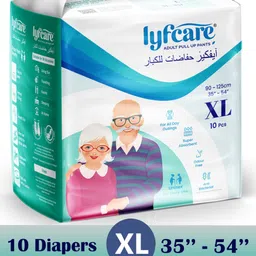 lyfcare Pull-Up Pants | Waist Size (35-54 Inch) Adult Diapers - XL-picture-32