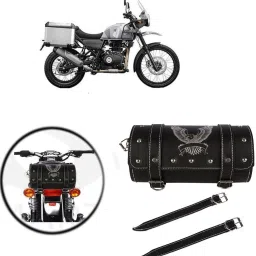 Saddle Bag Black Leatherette Motorbike Saddlebag-17