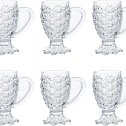 (Pack of 6) 250 ml Pineapple Shape Handle Glass for Water Juice Cold Drink for Home Glass Set Water/Juice Glass-image-73
