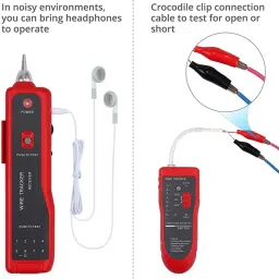 rec trade Wire Tracker RJ11 RJ45 Cable Tester Line Finder Ethernet LAN Network Cable Tester Multifunction Toner Tracer Tester AR-868 (RTT-LNT-0115) Digital Multimeter image 3