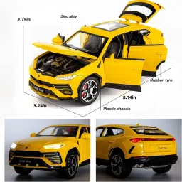 1:24 Urus Diecast Pull Back Doors Open Light and Sound-4