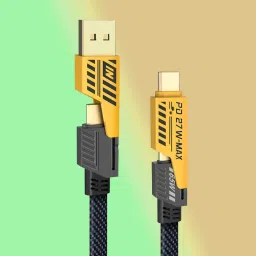 HexaGear 4-in-1 Cable 6 A 1 m METAL BRAIDED Heavy Duty 4-in-1 Charger Cable | 65W Power | Strong, Braided & Fast Charging-image-15