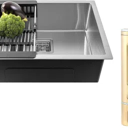 Handmade 21" X 18" X 10" Inches Kitchen Sink Single Bowl Sound Proof Stainless Steel Matt Finish MG_62 Vessel Sink-image-84
