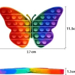 galactic New pop It Toy Butterfly Pop It Butterfly Rainbow Fidget Toy Push Pop Bubble Fidgets Poppit Pop Bubbles Games Squeeze Squishy Sensory Toys Poppet Kids Motor Toys [Butterfly] image 4