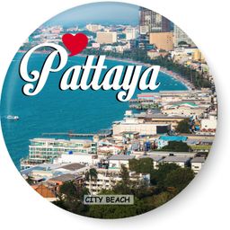 peacockride Love Pattaya I City Beach I Thailand Diaries I Travel Memories I Fridge Magnet Pack of 1-picture-13