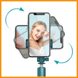 SANNO WORLD SUPER PRICE R1 Selfie Stick Foldable Wireless Extendable Monopod Mobile Holder Tripod, Tripod Ball Head, Tripod Kit image 3