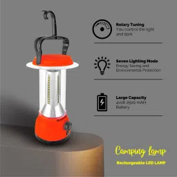 eye bhaskar Premium Quality & Portable Lantern with Rechargeable 5 hrs Lantern Emergency Light image 2