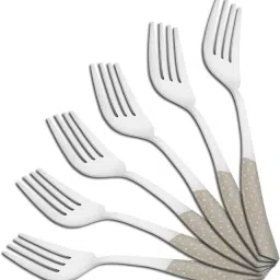 Parage 6 Pieces Stainless Steel Premium Dinner Fork Set for Home & Kitchen Stainless Steel Baby Fork Set-image-65