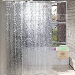213 cm (7 ft) PVC Transparent Window Curtain Single Curtain-image-42