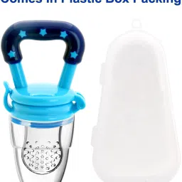duggu kids Teether and Fruit Feeder Easy to Hold and Nibbler with Protective Cap BPA Free Teether image 4