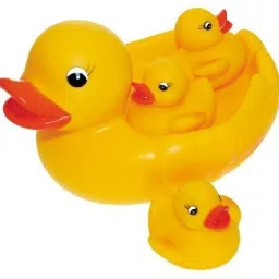 Bathing Rubber Squeaky Water Floating Play Ducks for Baby-Yellow (Set of 4) Bath Toy-image-28