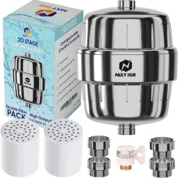 20 Stage Shower Filter with Adaptor and Additional Cartridge Fixed Mount-image-73