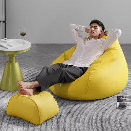 shira 24 4XL Bean Bag with Footrest Ready to Use with Beans Bean Bag FootstoolWith Bean Filling image 3
