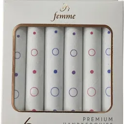Femme PRINTS 100% PURE COTTON LADIES PREMIUM HANDKERCHIEVES ["WHITE WITH PRINTS"] Handkerchief-image-89