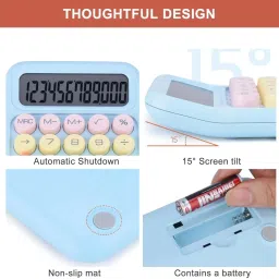 3d metro super store Calculator Multicolor Az7 12 Digits Large LCD Display Calculator pack1_AZ7 BasicCalculator image 5