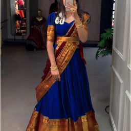 Solid Semi Stitched Lehenga Choli-image-10