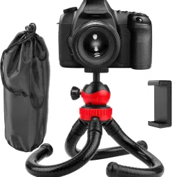 POZUB Octopus Flexible Tripod Stand with Universal Mobile Holder + Dustproof Bag for Vlogging, Streaming and Photography Compatible for All DSLR, Mobile Phones and Action Cameras with 360 Degree Detachable Ball Head and Gorilla Mobile Phone Holder tripod Stand Heavy Duty Waterproof Extra Thick & Strong Mobile Holder Binoculars, spotting scope, in Stabilizer, in Gimbal Video Camera Tripod, Monopod-10