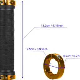 dstechbar Bicycle Grip with Light Cycling Lock-on Anti-Slip Cycle Handle Grips, indicator LED Rear Break Light image 3
