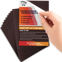 TOWNBUS Adhesive Magnetic sheet Fridge Magnet Pack of 10-image-38