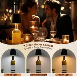 kizjorya Wine Lamp, LED Wireless Wine Bottle Lamp Shade Table Lamp image 4