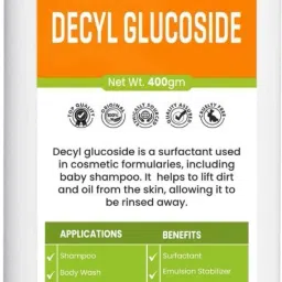 DECYL GLUCOSIDE (400gm) for shampoo, body wash, hand soap, baby products etc.-16