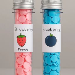 Fruit-Scented Compressed Towel Confetti Set – Pack of 6 Test Tube Bottles with Strawberry-image-23