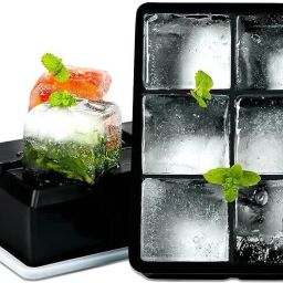 Silicone 6 Giant Ice Ball Cube Tray Silicone Sphere Mold Bar Whiskey Cocktails Black Silicone Ice Cube Tray-image-73