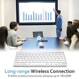 paryavaran Wirless Keyboard & Mouse Set Practical Essential Ultra-Thin Portable Bluetooth Wireless Keyboard Wireless Keyboard Mouse Set Slim Compact External Keyboard for Laptop Computer image 3